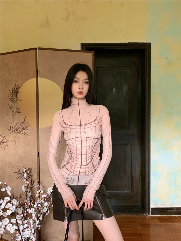 Sheer Mesh Turtleneck Top | MzStar Fashion | view 6