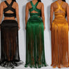 Tassel Knit Two-Piece Maxi Dress Set | MzStar Fashion | view 2