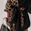 Leopard Lace-Up Shirt Dress | MzStar Fashion | view 4