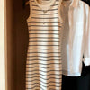 Striped Round-Neck Tank Dress | MzStar Fashion | view 4