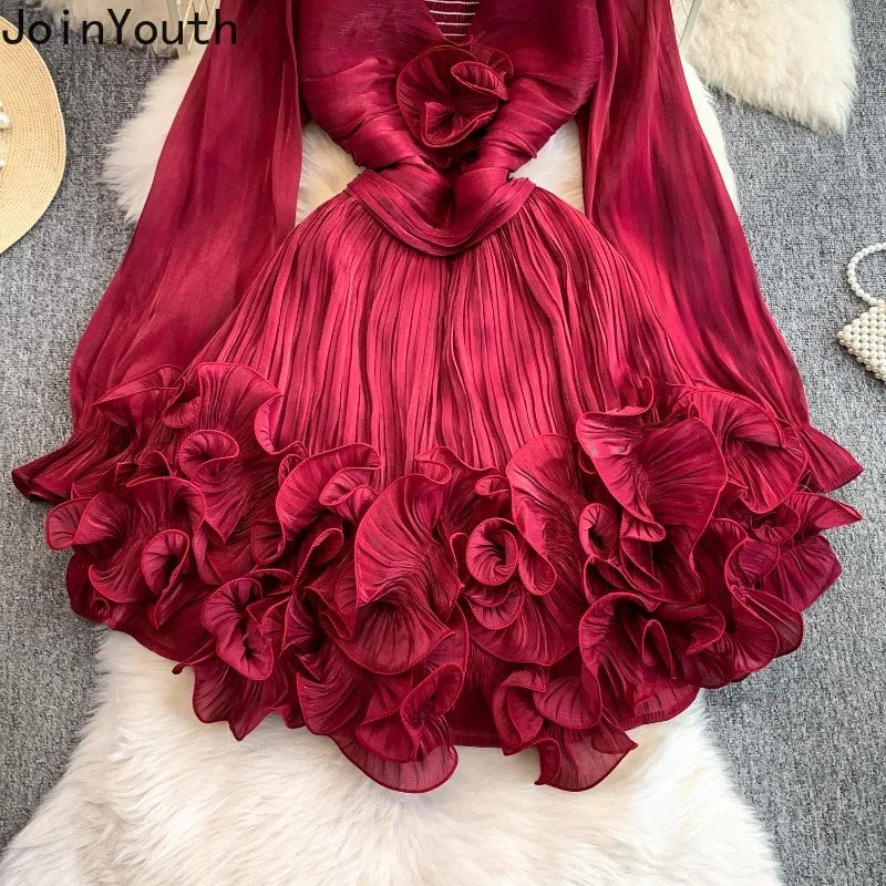 3D Floral Gauze Mini Dress | MzStar Fashion | view 6