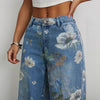 Printed Low-Rise Straight Jeans | MzStar Fashion | view 4