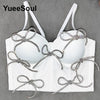 White Flower Bow Corset Top | MzStar Fashion | view 6