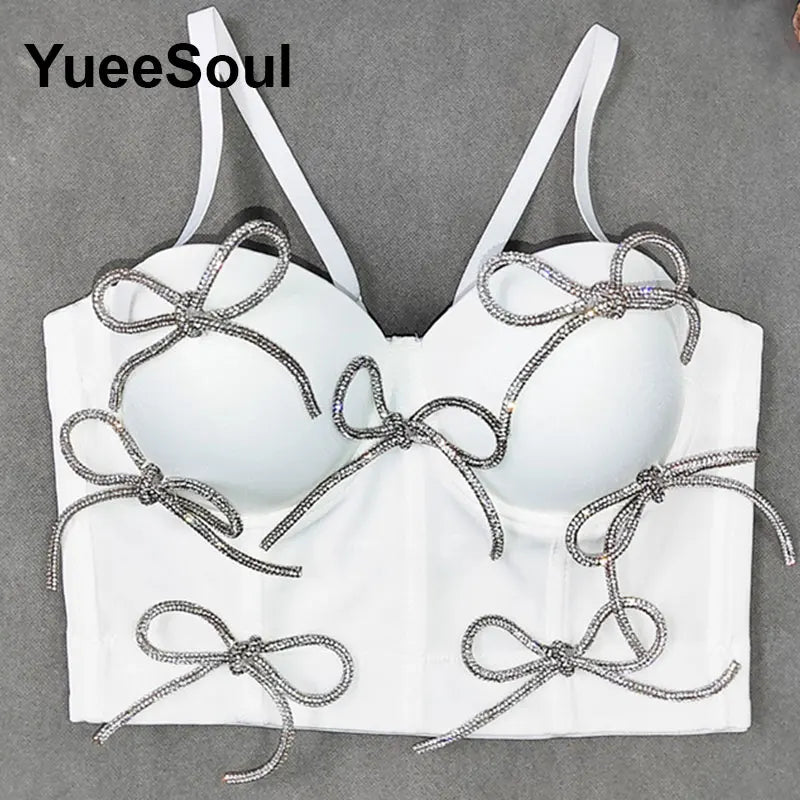 White Flower Bow Corset Top | MzStar Fashion | view 6
