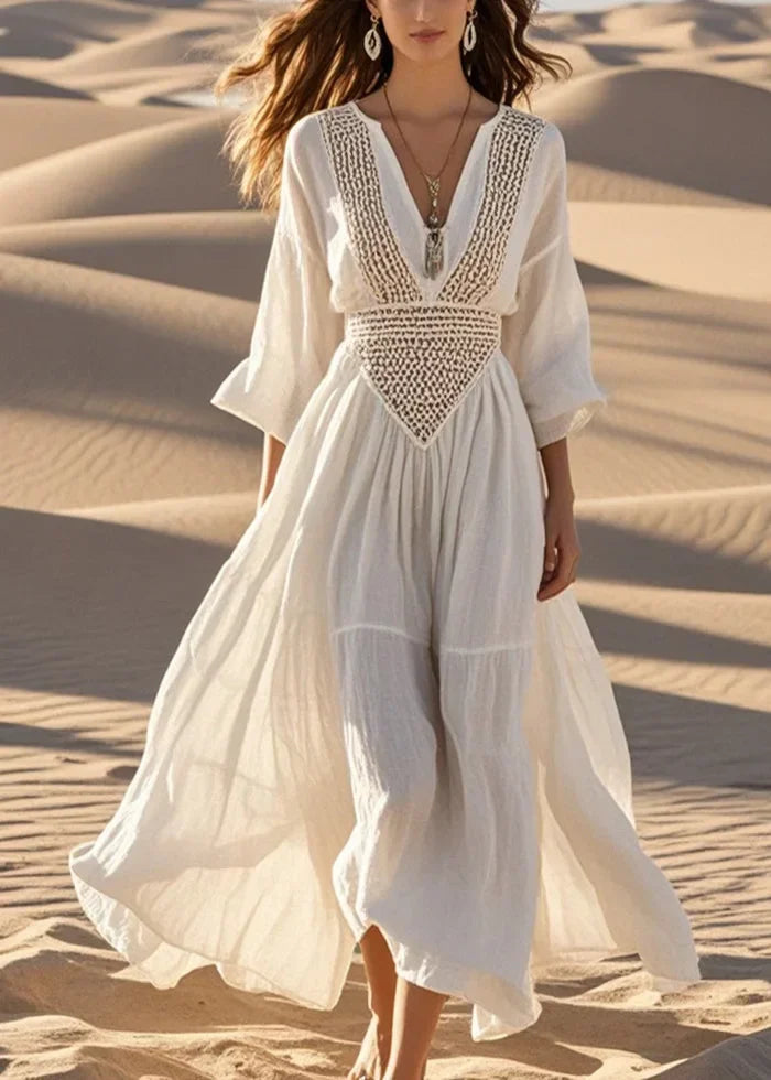 Breezy V-Neck Beach Dress | MzStar Fashion | view 3