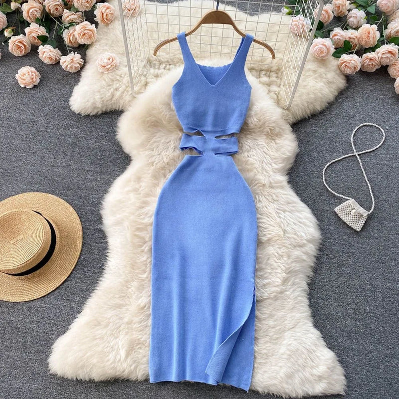 Waist Cut-Out Bodycon Midi Dress | MzStar Fashion | view 3