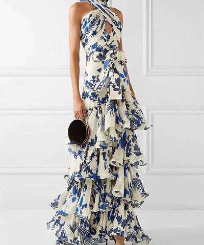 Boho Floral Off-Shoulder Maxi Dress | MzStar Fashion