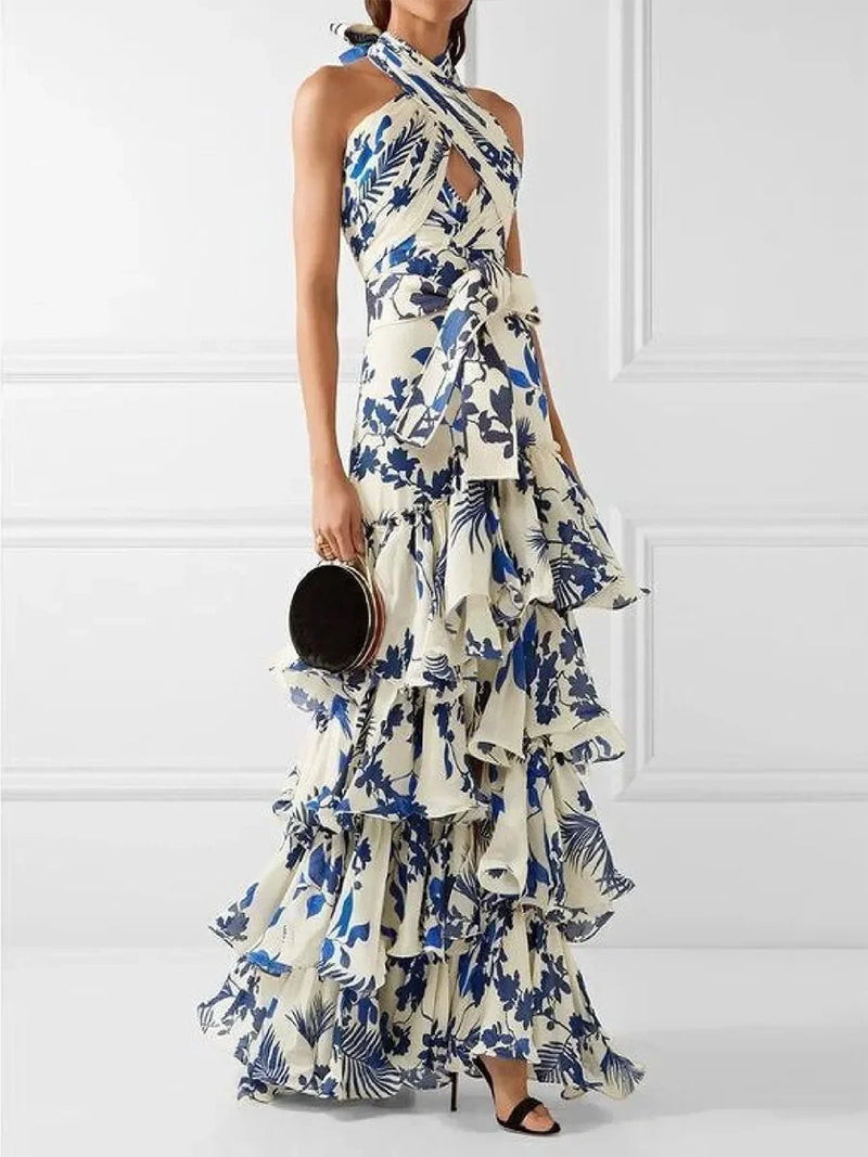 Boho Floral Off-Shoulder Maxi Dress | MzStar Fashion