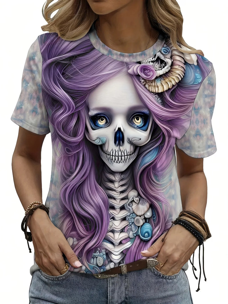Skull Rose Gothic Tee | MzStar Fashion | view 6