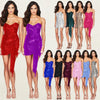Rhinestone Split Cocktail Dress | MzStar Fashion