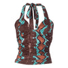 Lace-Up Halter Print Tank | MzStar Fashion | view 8