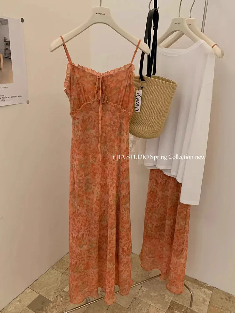 Floral Halter A-Line Beach Dress | MzStar Fashion | view 8