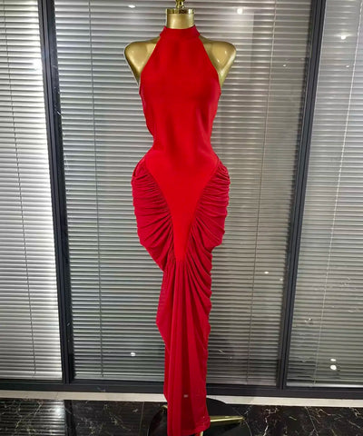 Red Mermaid Bandage Gown | MzStar Fashion