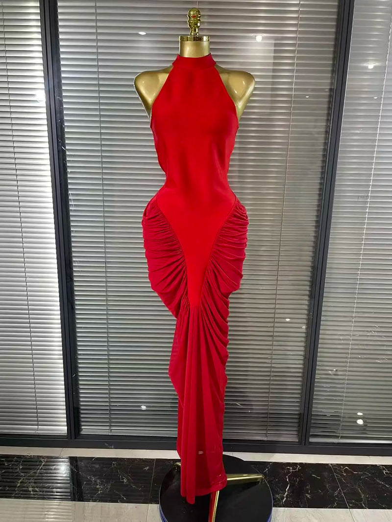 Red Mermaid Bandage Gown | MzStar Fashion