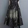 Black Print Stand-Collar Dress | MzStar Fashion | view 4