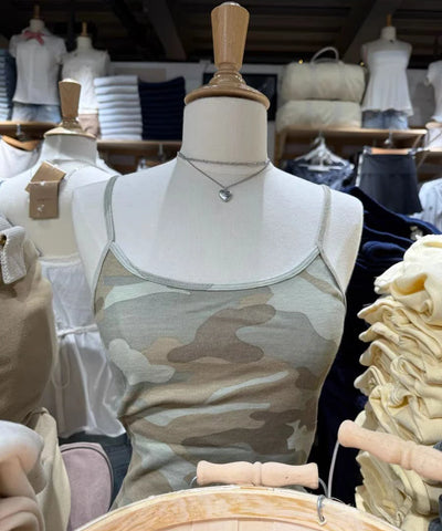 Camo Slim Cami Tank | MzStar Fashion