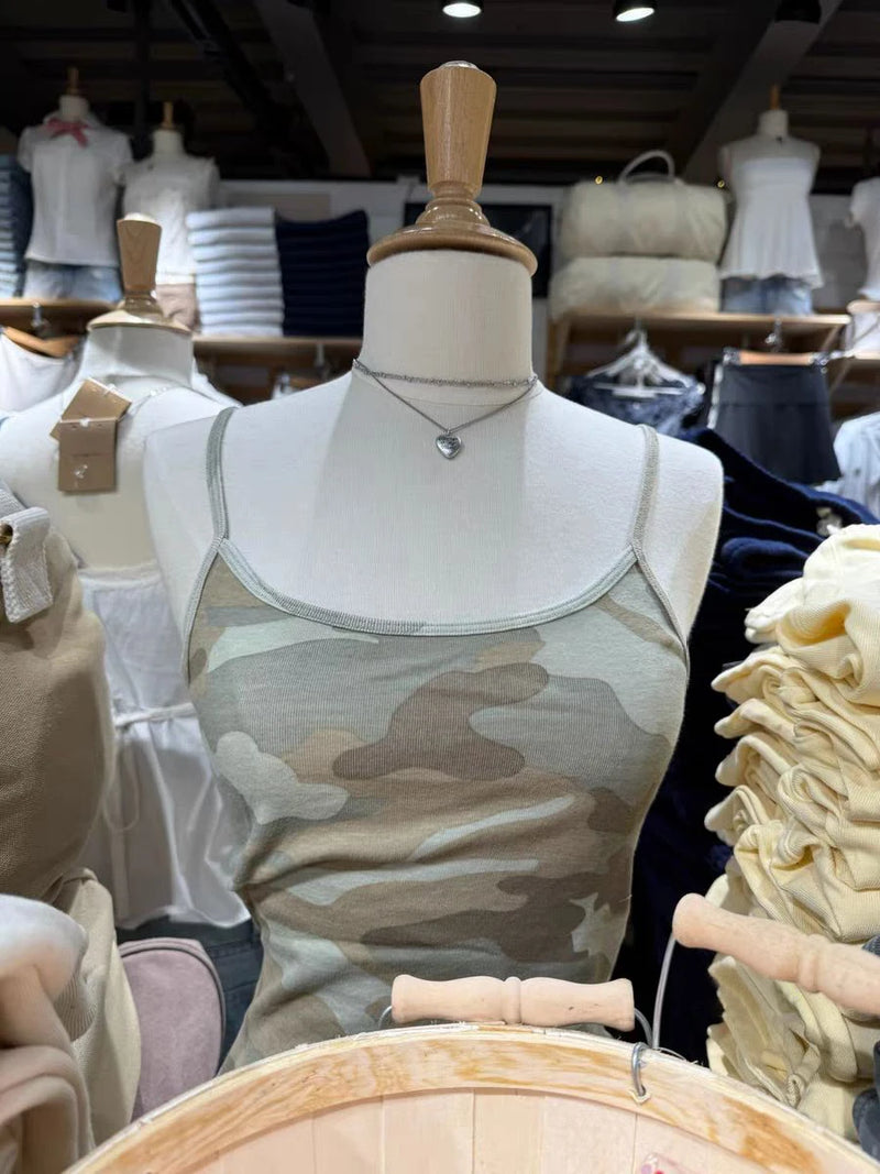 Camo Slim Cami Tank | MzStar Fashion