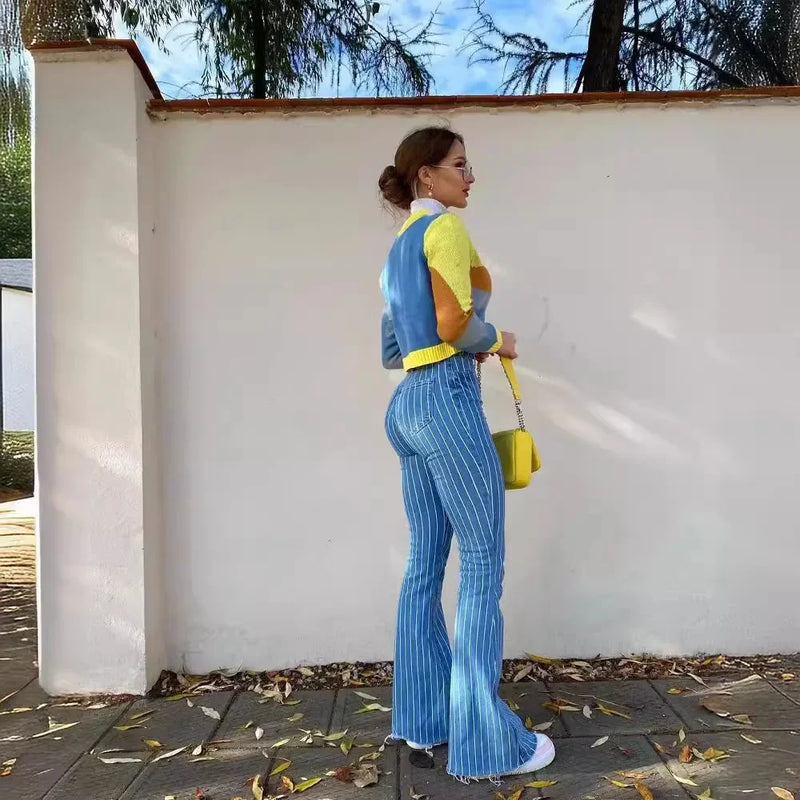 Washed Skinny Flare Jeans | MzStar Fashion | view 3