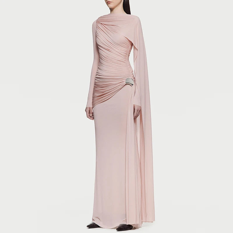Ruched Asymmetric Maxi Dress | MzStar Fashion | view 5