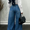 Y2K Flared Wide-Leg Jeans | MzStar Fashion | view 2