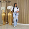 Pocket Patchwork Vintage Pants | MzStar Fashion | view 3
