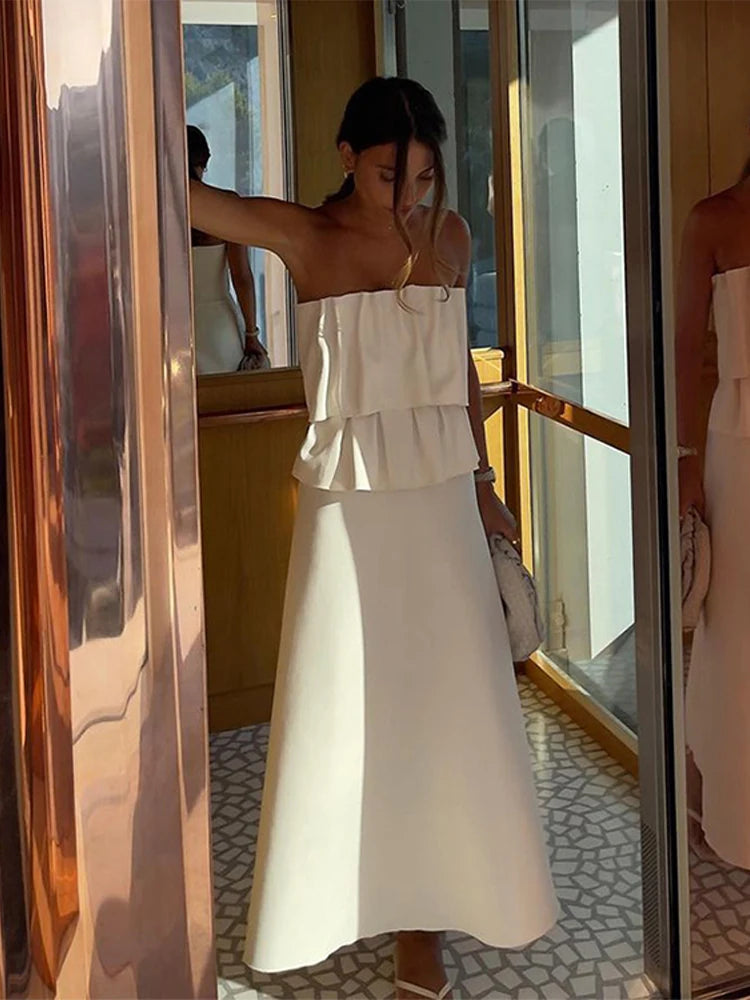 Tiered Strapless Maxi Dress | MzStar Fashion | view 4
