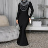 Sequin Mermaid High-Slit Gown | MzStar Fashion | view 7
